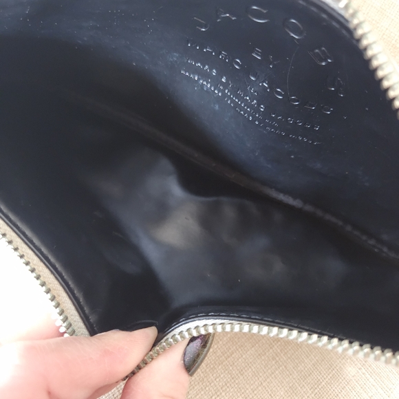 Marc by Marc Jacobs Emmy Envelope Leather Gold Studded and Silver Clutch - Picture 3 of 13